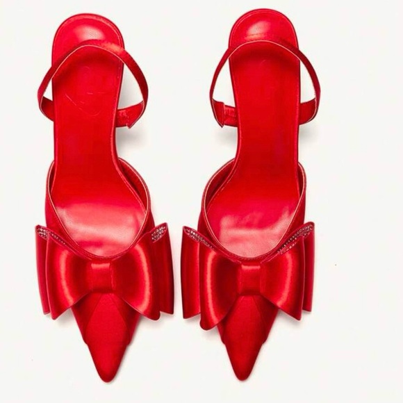 SHEIN Shoes - Red Bow Heels